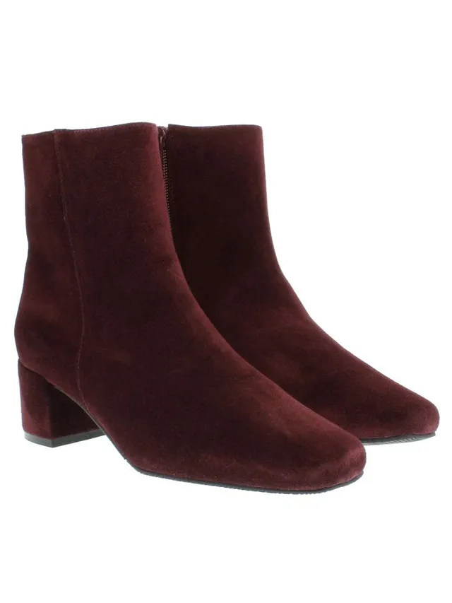 heimatgl-ck-stiefellette-lisa-damen-veloursleder-stiefelette-dunkelrot image 1