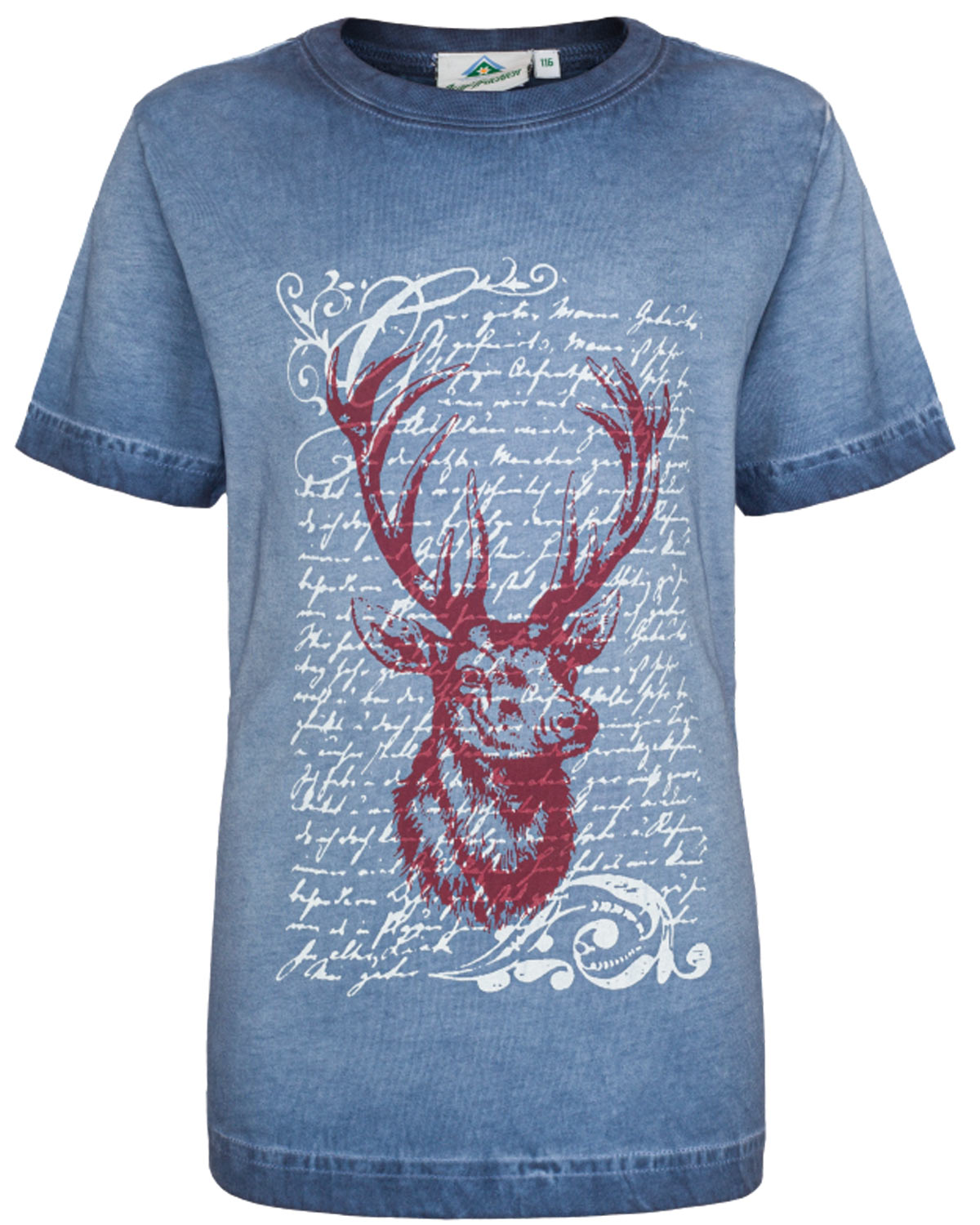 isar-trachten-jungen-t-shirt-hirschmotiv-52780-jeansblau-trachtenshirt image 1