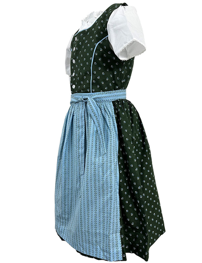 isar-trachten-kinder-dirndl-lotte-3-tlg-mit-bluse-gr-n-blau image 2
