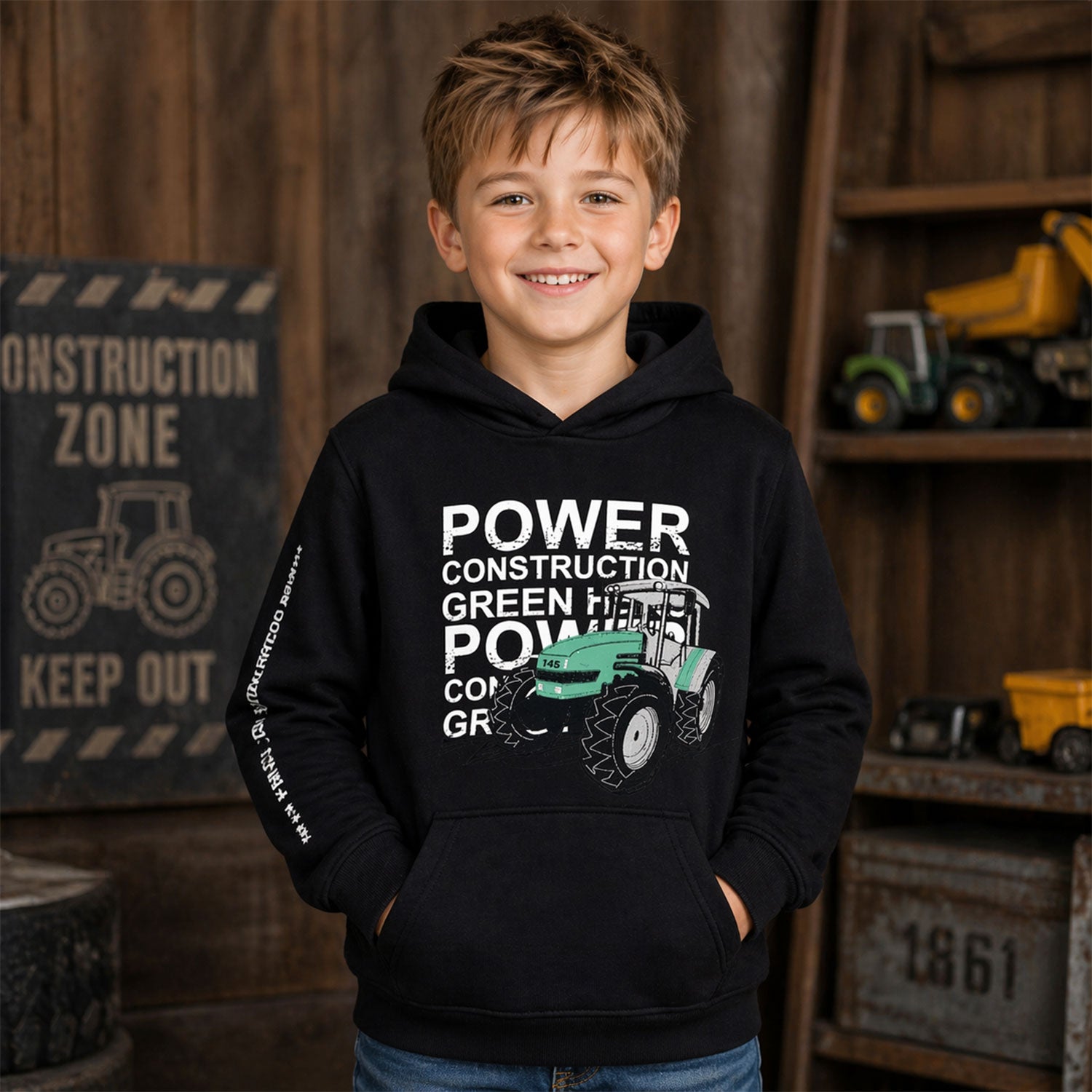 trachtenland-bondi-jungen-hoodie-power-33168-schwarz image 3