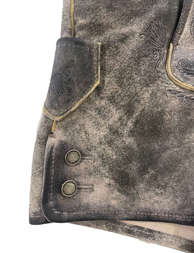 maddox-m-dchen-lederhose-fichtelsee-kurz-mit-g-rtel-steingrau-ziegenvelour image 4
