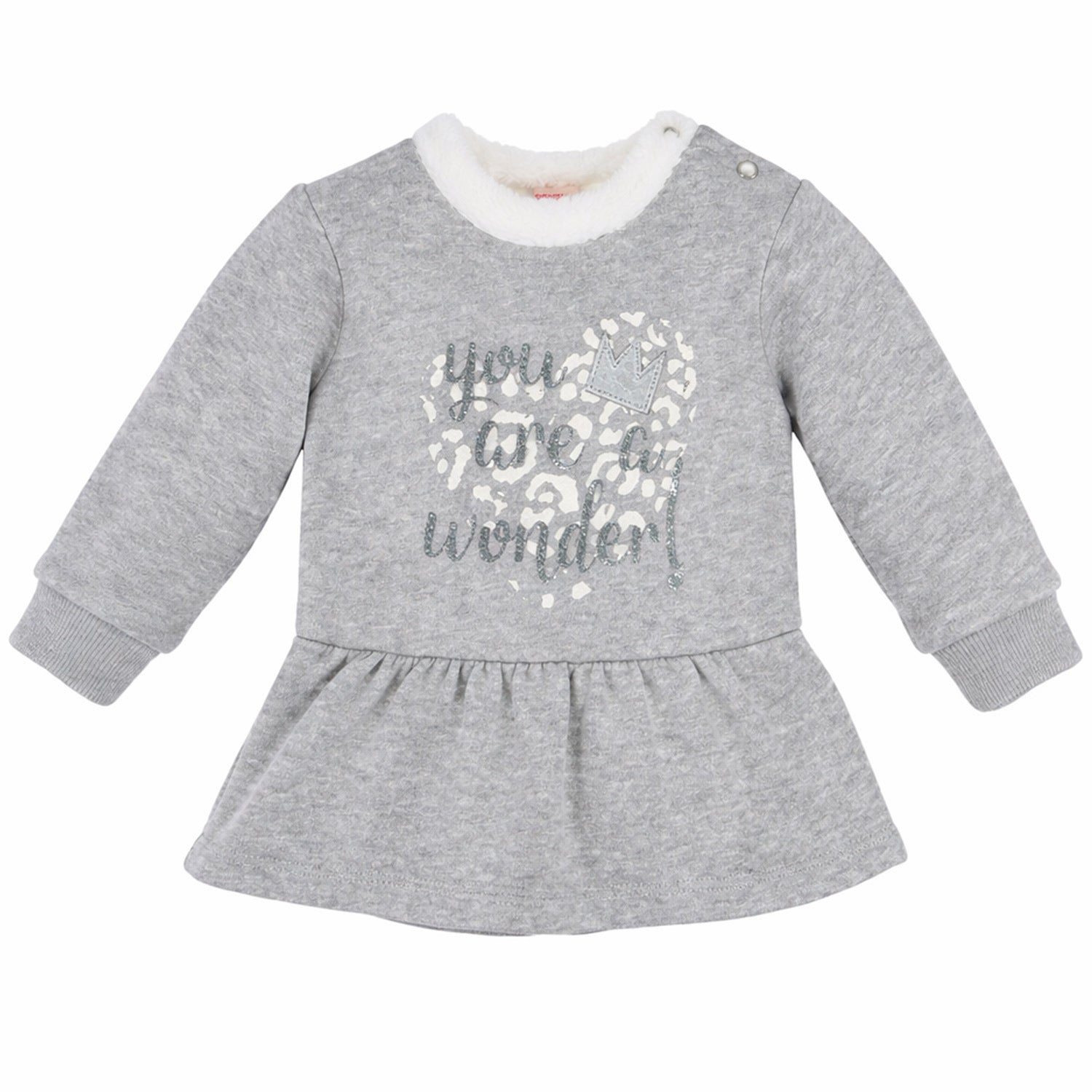 trachtenland-bondi-baby-m-dchen-sweatshirt-you-are-a-wonder-86630-grey-melange image 1