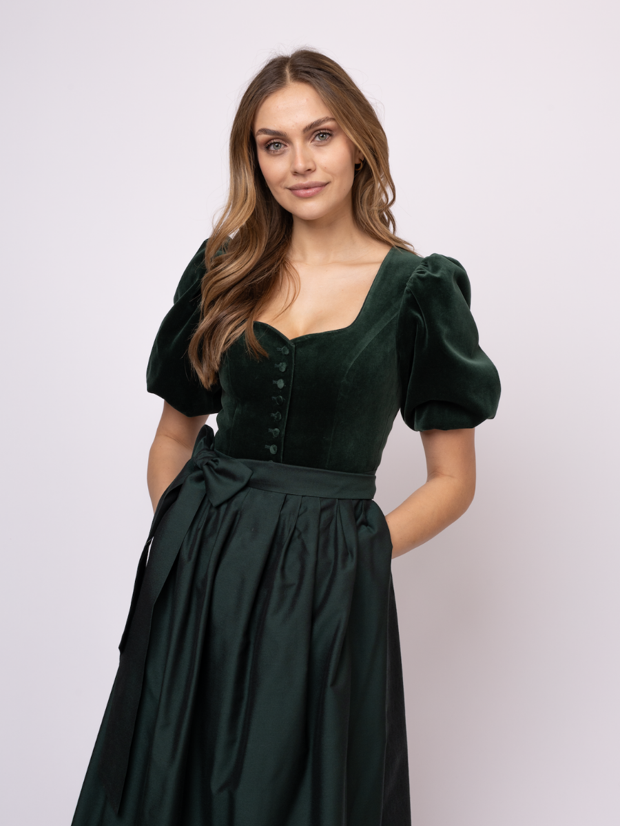 heimatgl-ck-dirndl-daisy-rmeldirndl-samtmieder-tannengr-n image 2