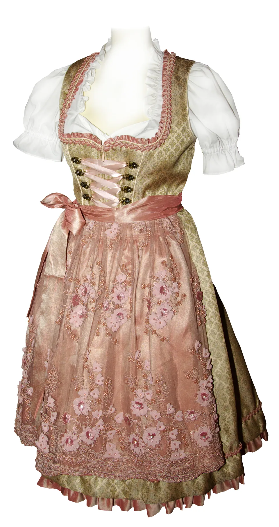 trachten-benkert-kenzy-dirndl-gr-n-altrosa image 1