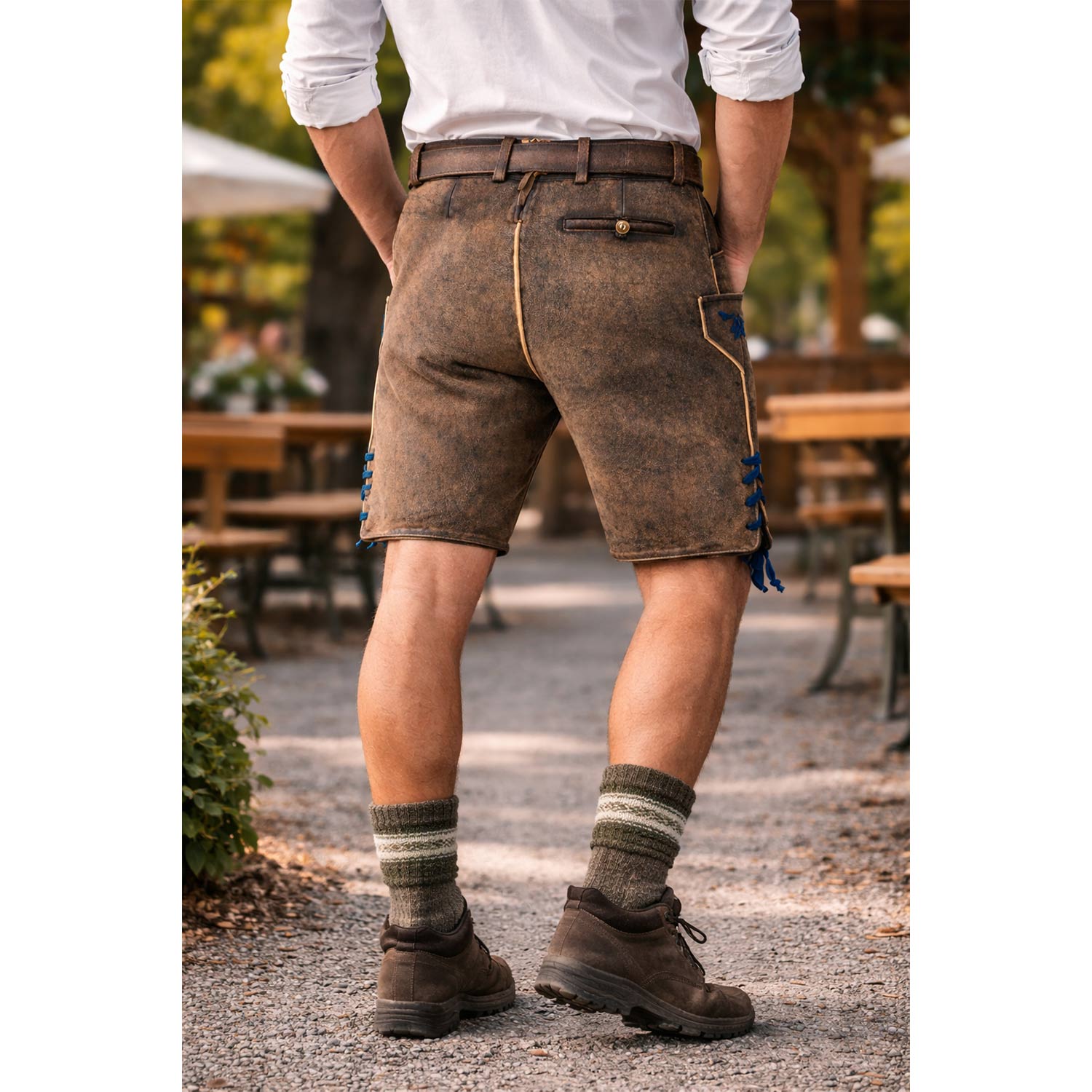 trachtenland-maddox-lederhose-utz-kurz-g-rtel-wildbock-er-blau image 3
