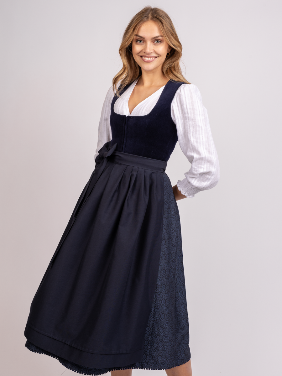 heimatgl-ck-dirndl-tilda-marine-samtmieder-midi image 2