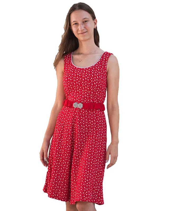 trachtenland-turi-trachtenkleid-kati-mit-bl-mchenmuster-rot image 1