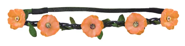 trachtenland-blumen-haarband-mit-bl-ten-und-schmucksteinen-apricot image 1