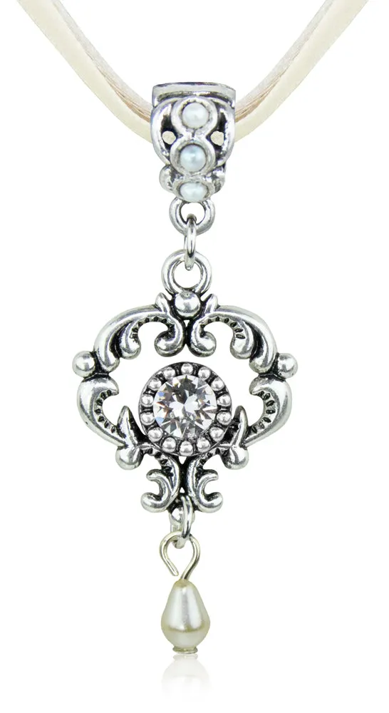 luisia-halskette-malou-ornament-anh-nger-premium-kristall-creme image 1
