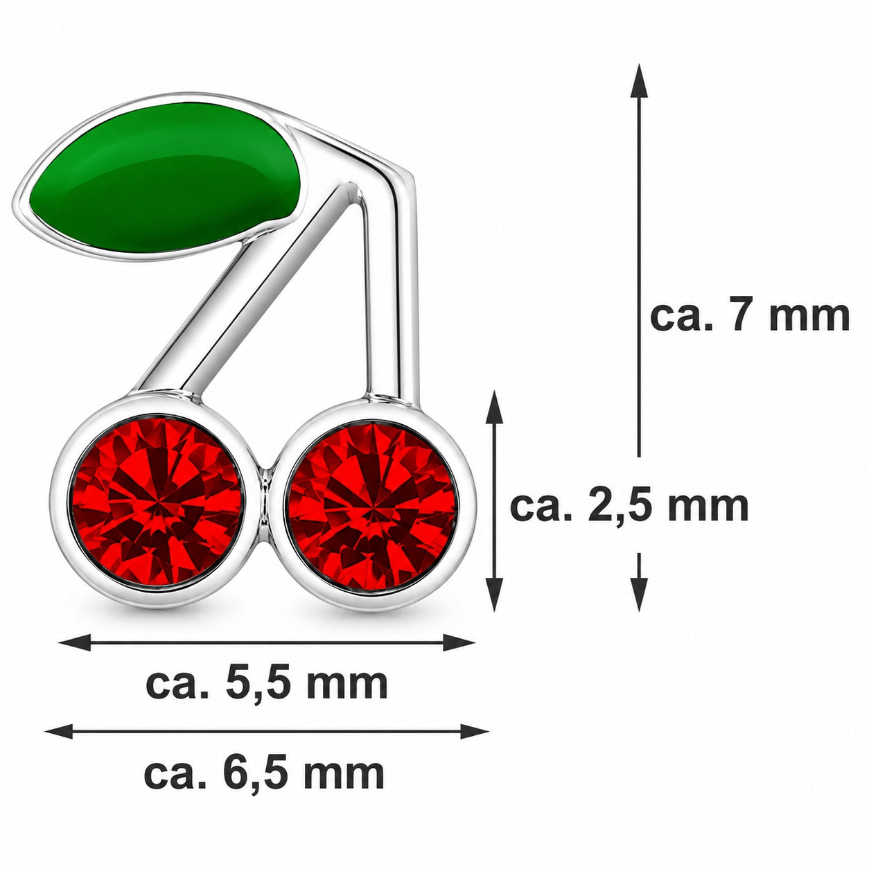 luisia-kinder-ohrstecker-kirschen-mit-kristallen-von-swarovski image 4