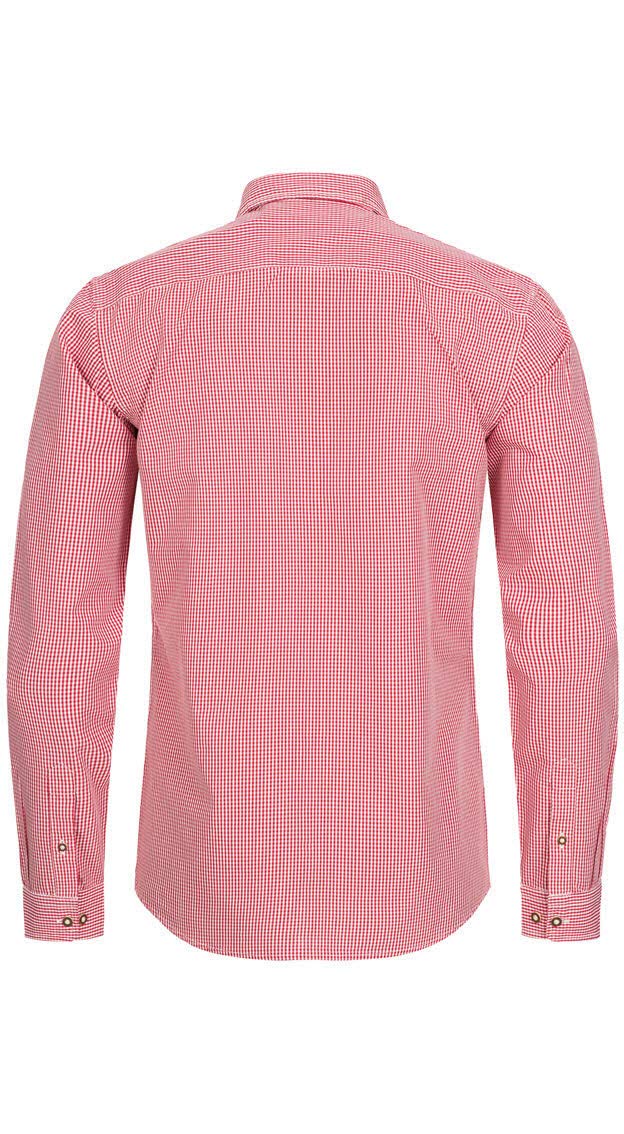 n-bler-trachtenhemd-herren-rudi-langarm-slim-fit-rot-kariert image 2