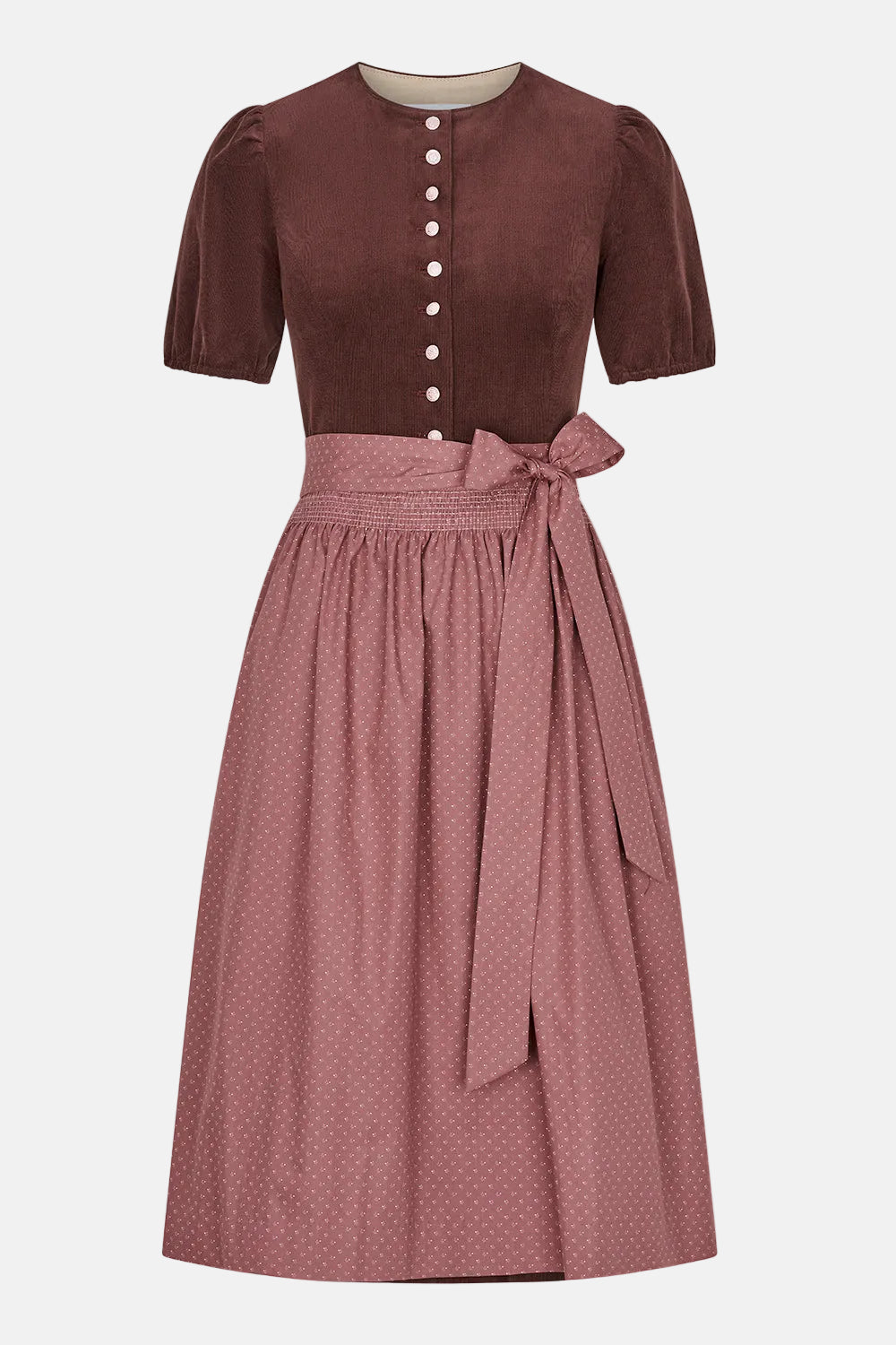 felicitas-damen-dirndl-dalita-70cm-feincord-hochgeschlossen image 2