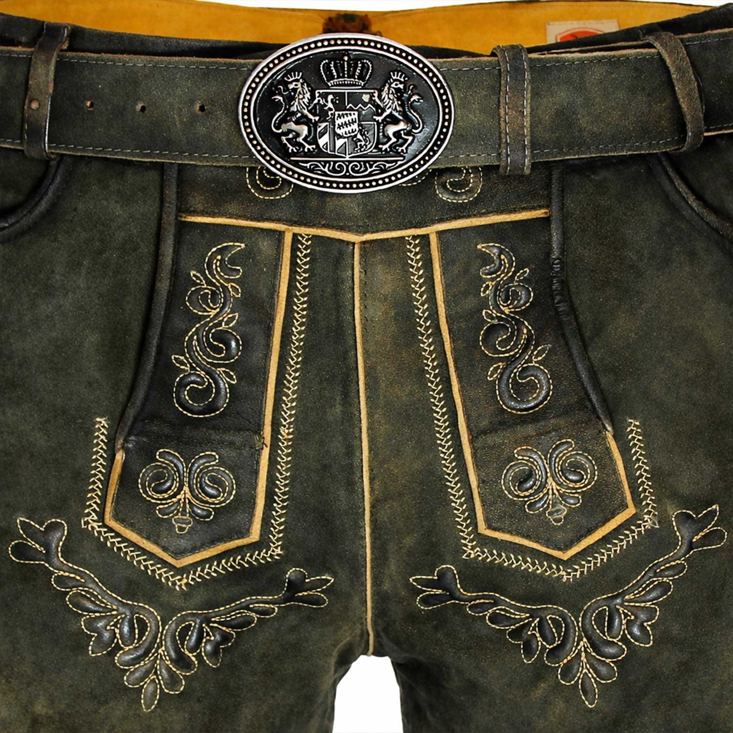 trachtenland-maddox-kurze-herren-lederhose-ronn-mit-g-rtel-antik-moor image 7