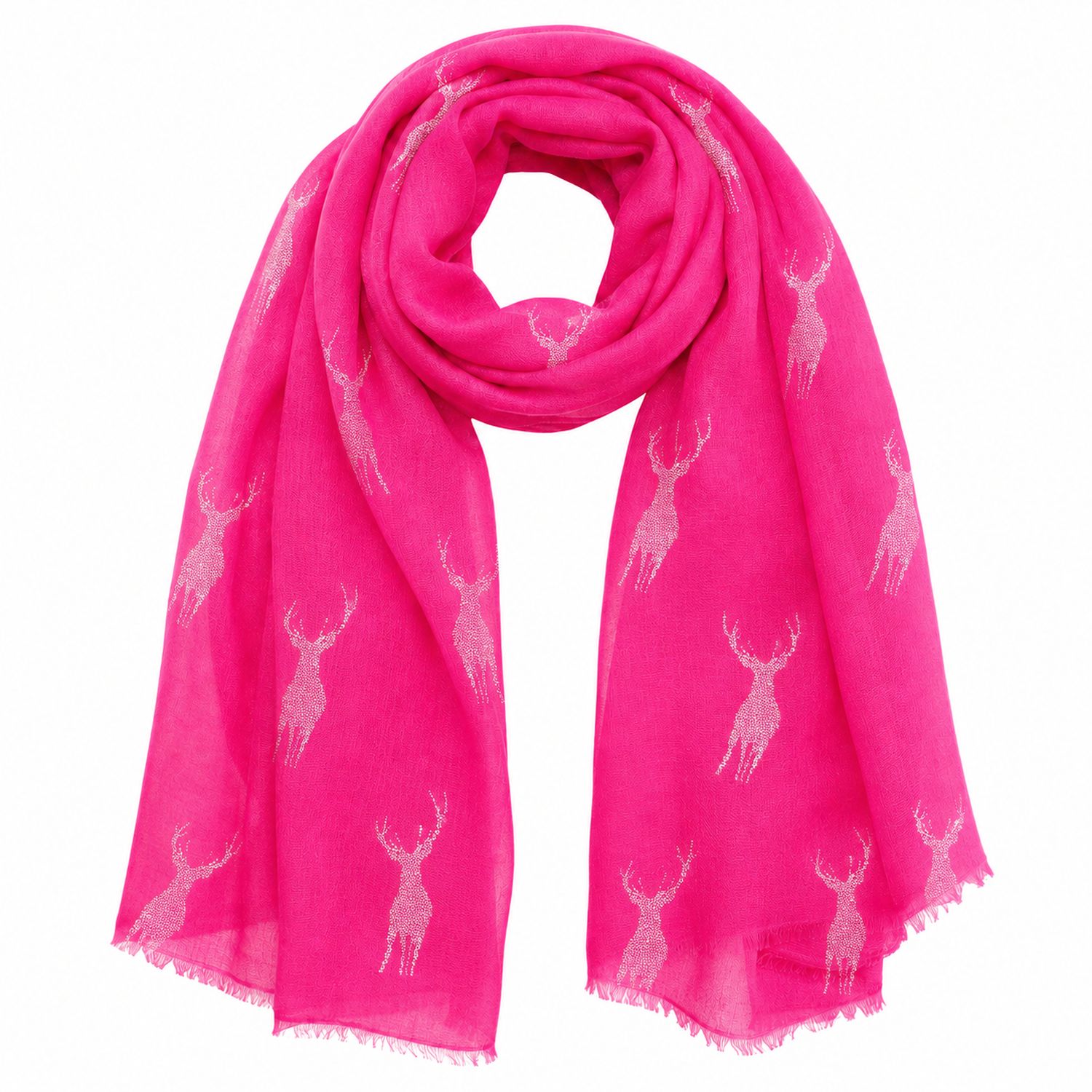 trachtenland-trachten-halstuch-uni-mit-glitter-hirsch-pink image 2