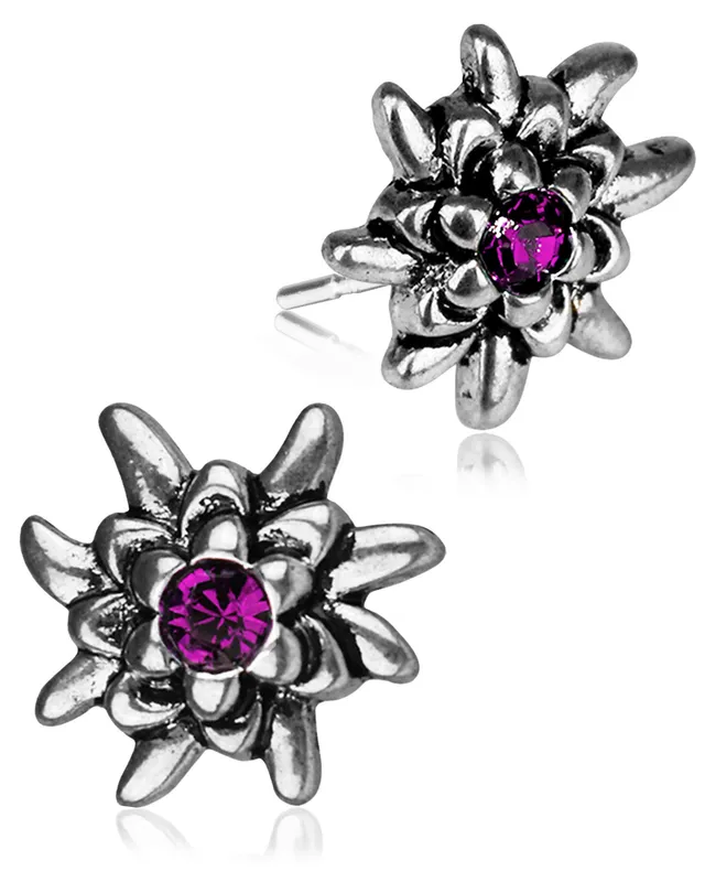 trachtenland-luisia-edelwei-ohrstecker-emilia-ohrstecker-fuchsia-pink image 1