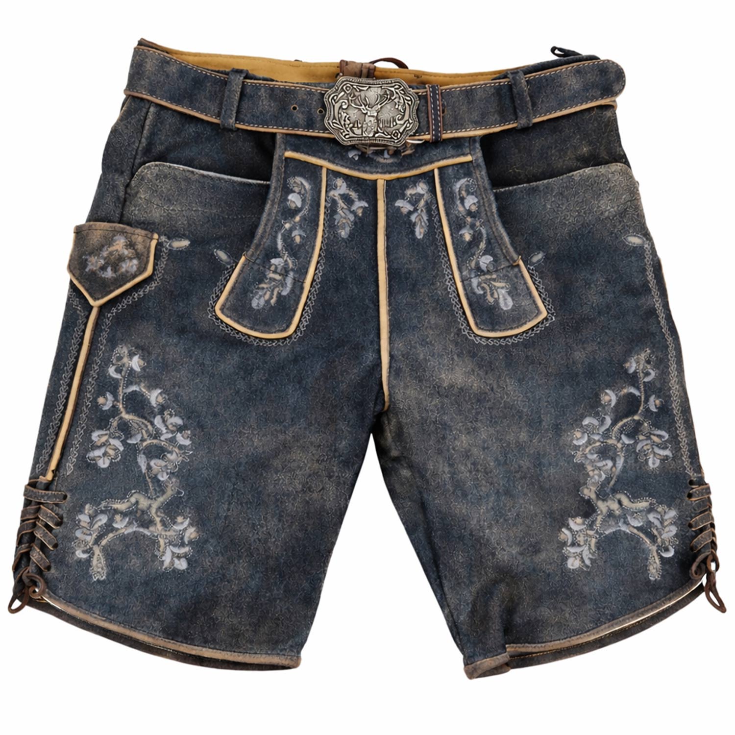 trachtenland-maddox-kurze-lederhose-wetzikorn-mit-stickerei-graphit image 1