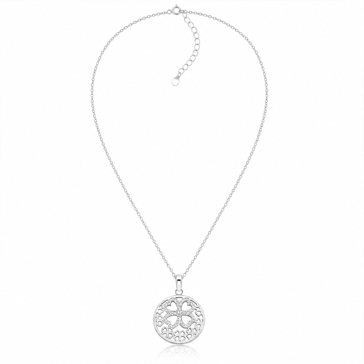 trachtenland-luisia-halskette-kleeblatt-edelstahl-50cm-mit-zirkonia image 4
