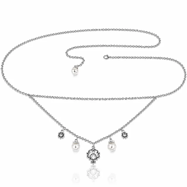 trachtenland-ketten-trachteng-rtel-ornament-perle-edelwei-altsilber image 1