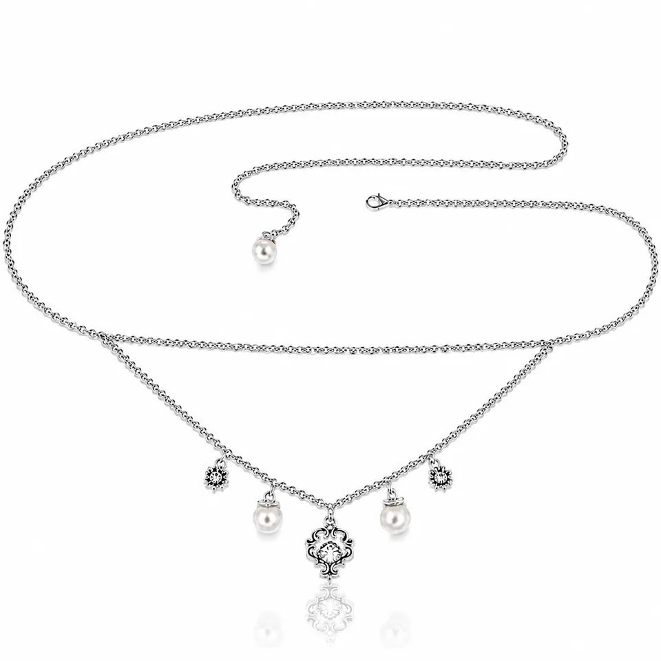 trachtenland-ketten-trachteng-rtel-ornament-perle-edelwei-altsilber image 1