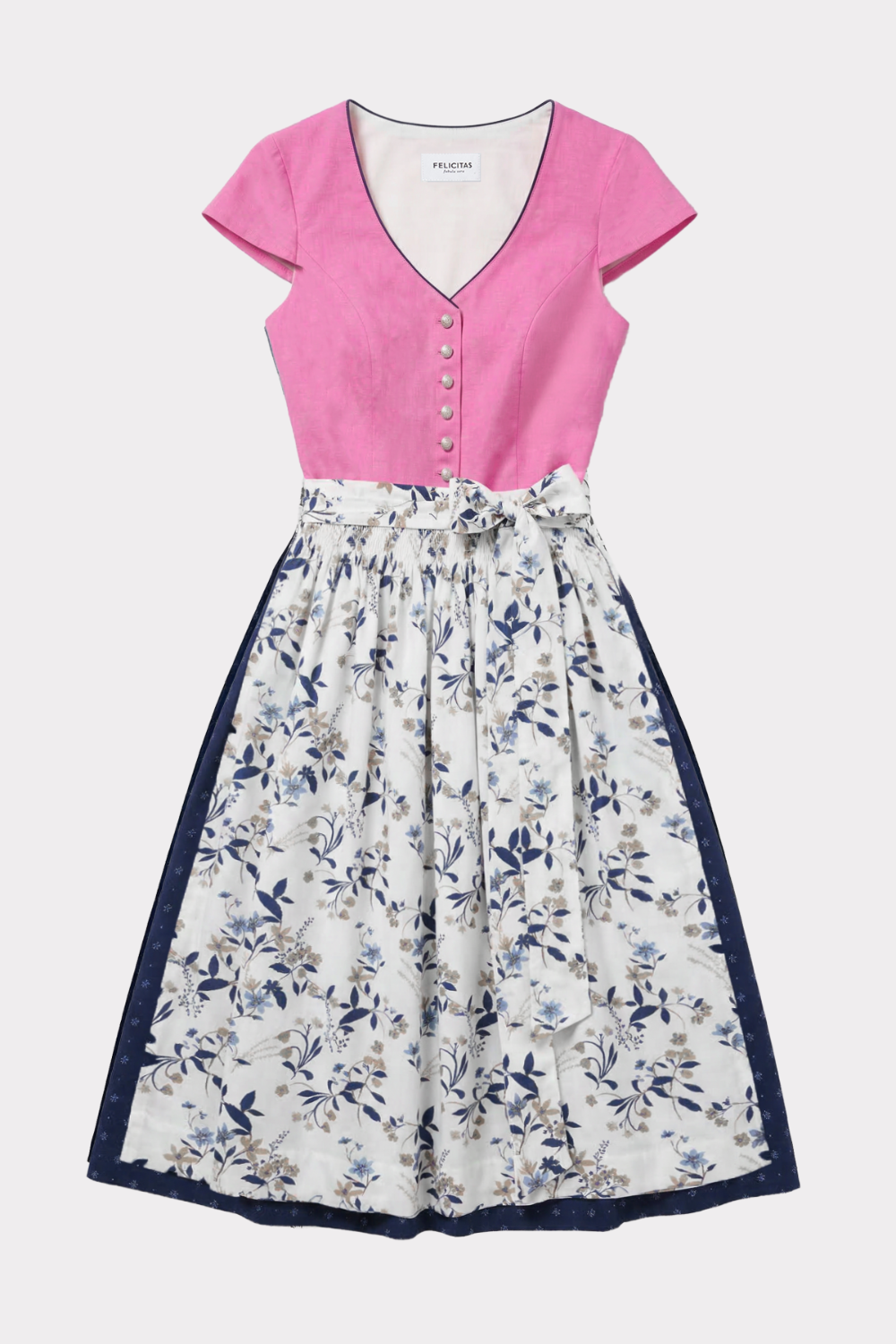 felicitas-deliana-damen-dirndl-mit-fl-gel-rmeln-und-sch-rze image 1
