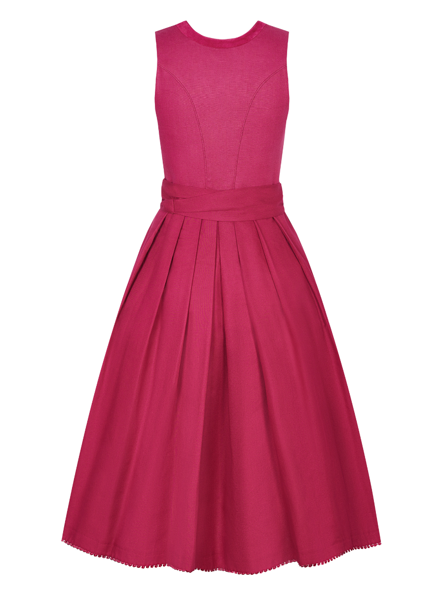 heimatgl-ck-dirndl-hanni-leinendirndl-pink-mit-herz-samtblende image 6