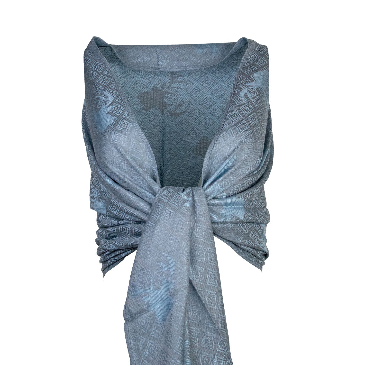 halstuch-schal-mit-hirschkopf-motiv-185-x-70-cm-hellblau-silber image 8
