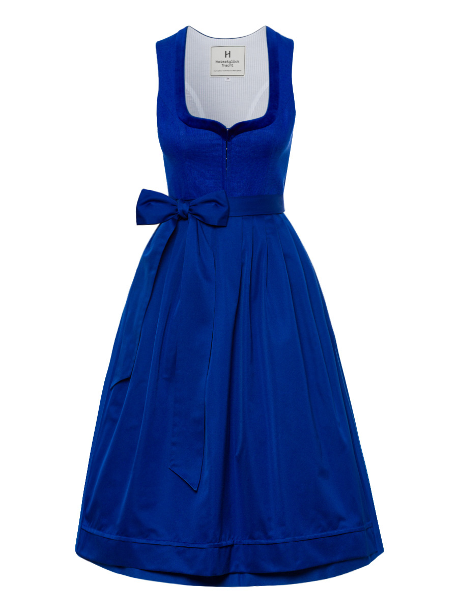heimatgl-ck-dirndl-elisa-k-nigsblau-leinen-dirndl-mit-herzausschnitt image 1