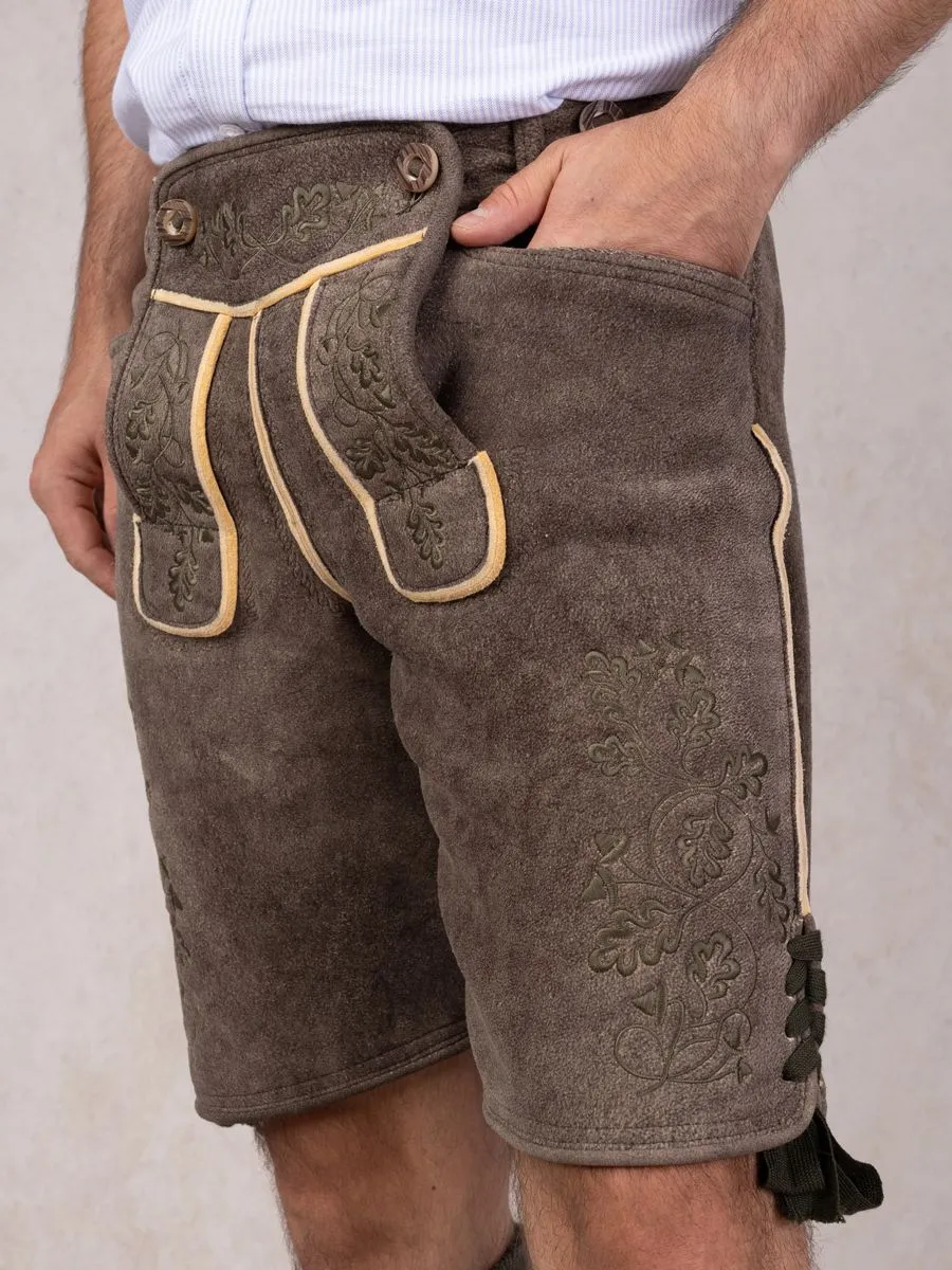 heimatgl-ck-lederhose-herzogstand-hirsch-herren-oliv-stick image 1
