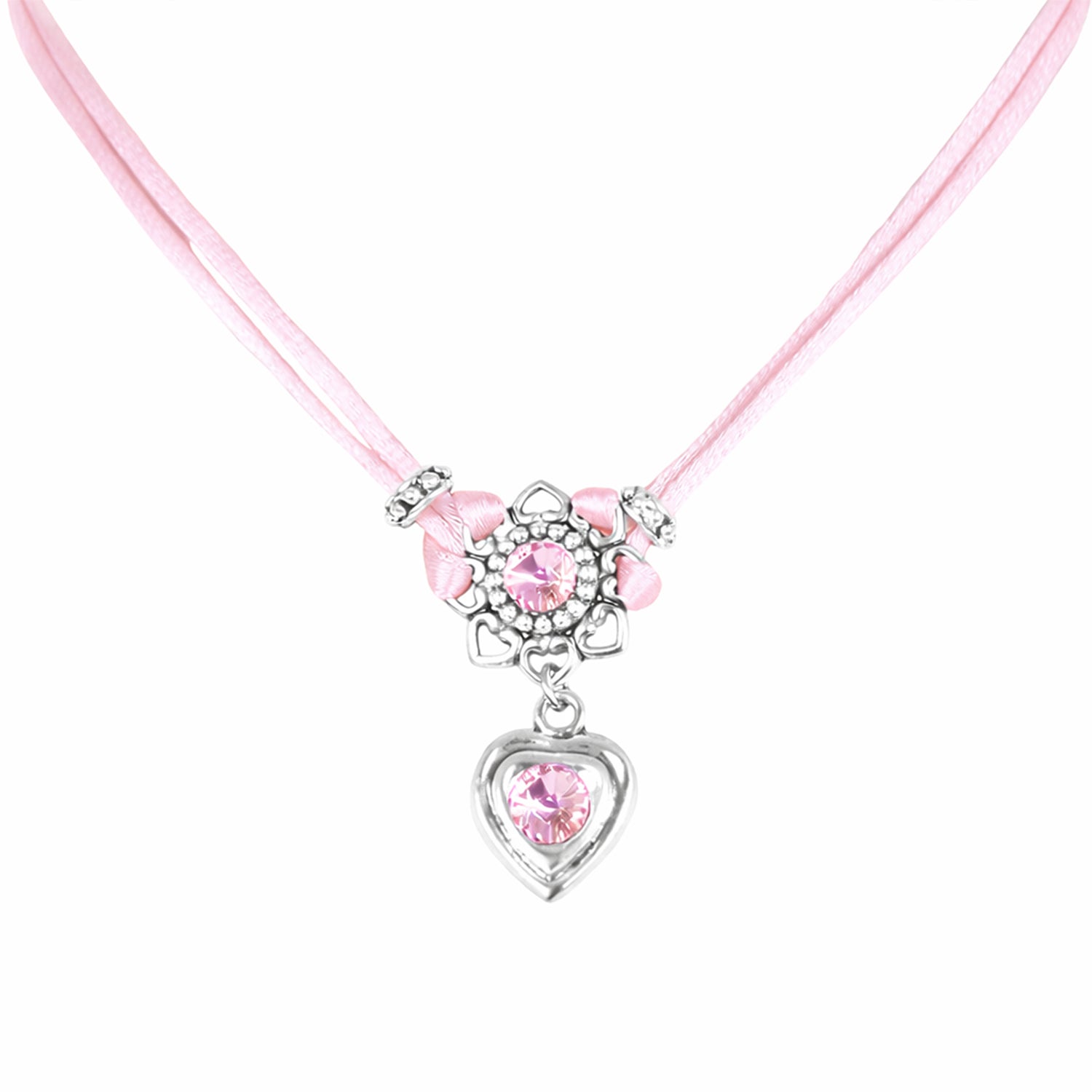 luisia-halskette-chiara-herzbl-te-mit-swarovski-kristallen-rosa image 2
