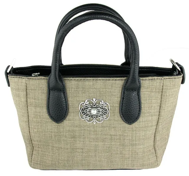 trachten-handtasche-katrina-mit-metallapplikation-hellbraun-umh-ngetasche image 1