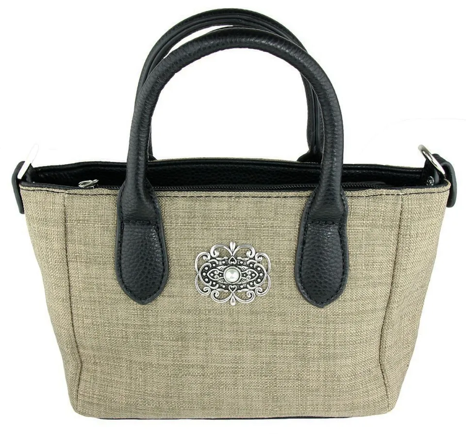 trachten-handtasche-katrina-mit-metallapplikation-hellbraun-umh-ngetasche image 1