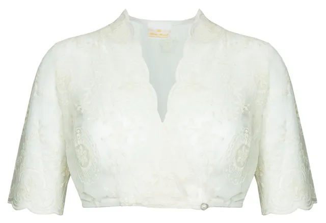 pierre-marcel-dirndlbluse-marie-spitze-v-ausschnitt-creme image 1
