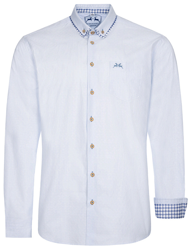 maddox-trachtenhemd-hemd-58-button-down-kragen-smaragd-blau image 1
