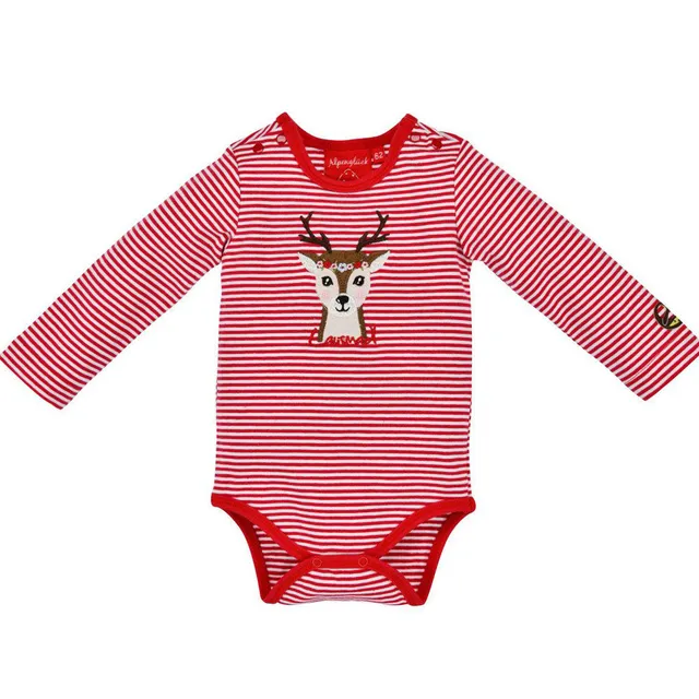 bondi-baby-langarm-body-lausmadl-86559-rot-geringelt-reh image 1