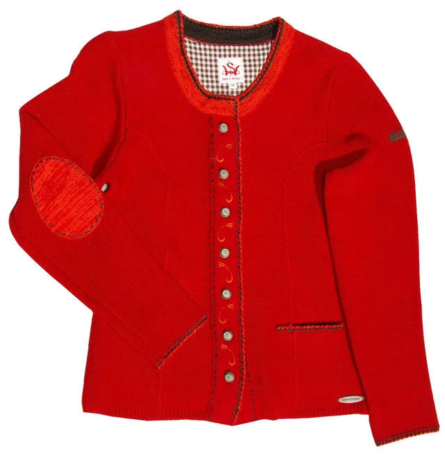 trachten-benkert-strickjacke-rot image 1