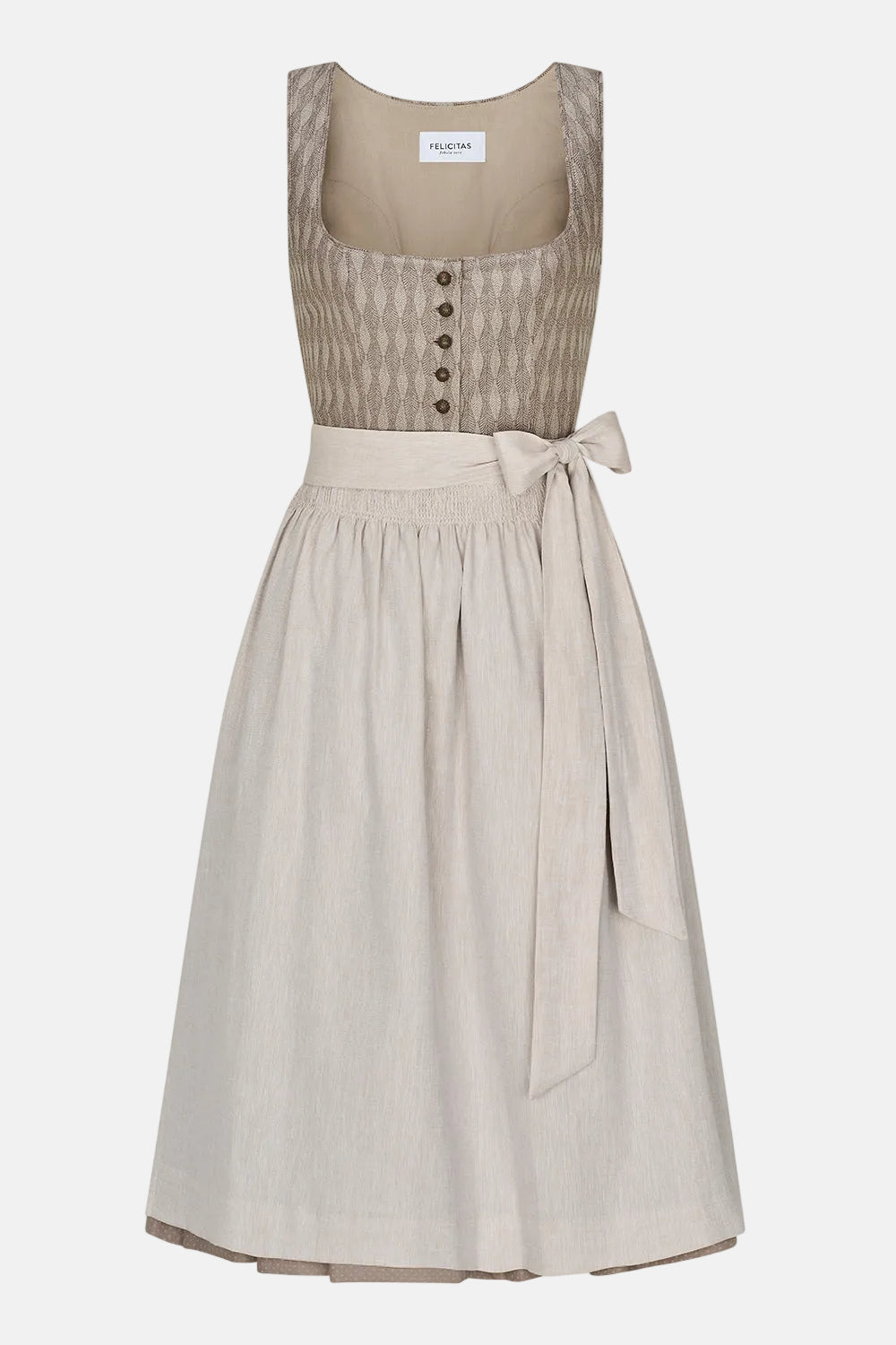 felicitas-damen-dirndl-dala-taupe-jacquard-mieder-mit-schattendruck-rock image 3