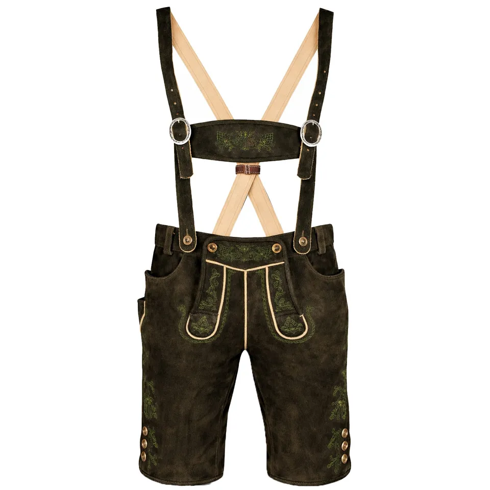 trachtenland-schweigert-s-kurze-hirsch-lederhose-hector-mit-tr-ger-moor-dunkelbr image 1