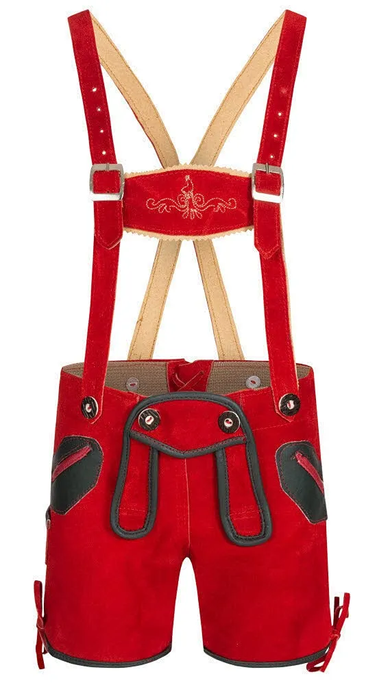 n-bler-kinderlederhose-bertlein-mit-hosentr-ger-aus-kalbsleder-rot image 1