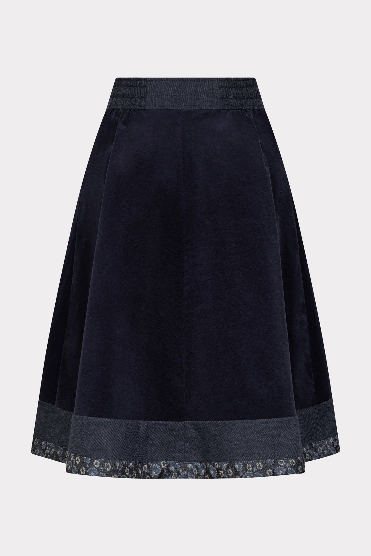 felicitas-rock-rina-damen-trachtenrock-blau-mit-denimsaum image 2