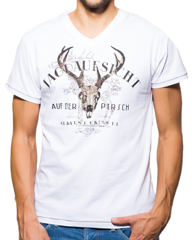 kr-ger-buam-t-shirt-jagdaufsicht-wei-kurzarm-mit-v-ausschnitt image 8