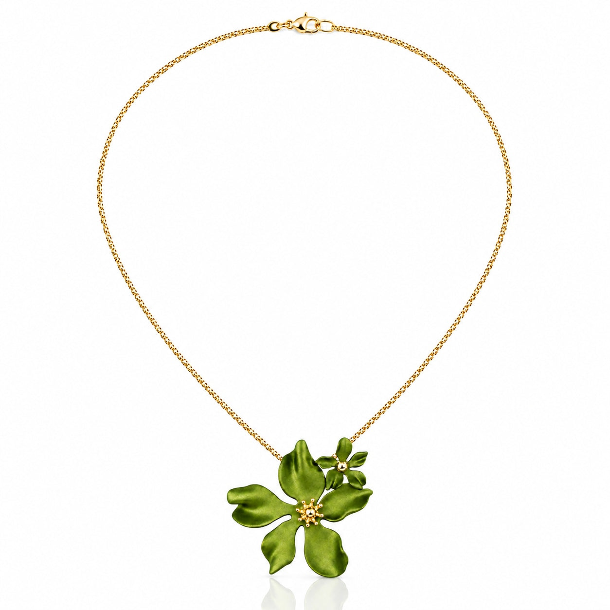 trachtenland-luisia-halskette-nelia-mit-blumen-16-karat-vergoldet-olivgr-n image 3