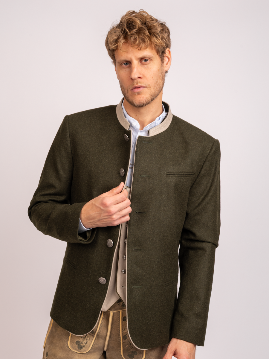 heimatgl-ck-janker-josef-oliv-beige-herren-janker image 2