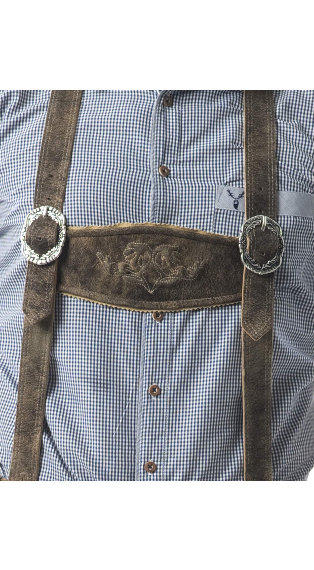 n-bler-trachtenhemd-herren-ein-de-kurzarm-blau-wei-kariert image 4