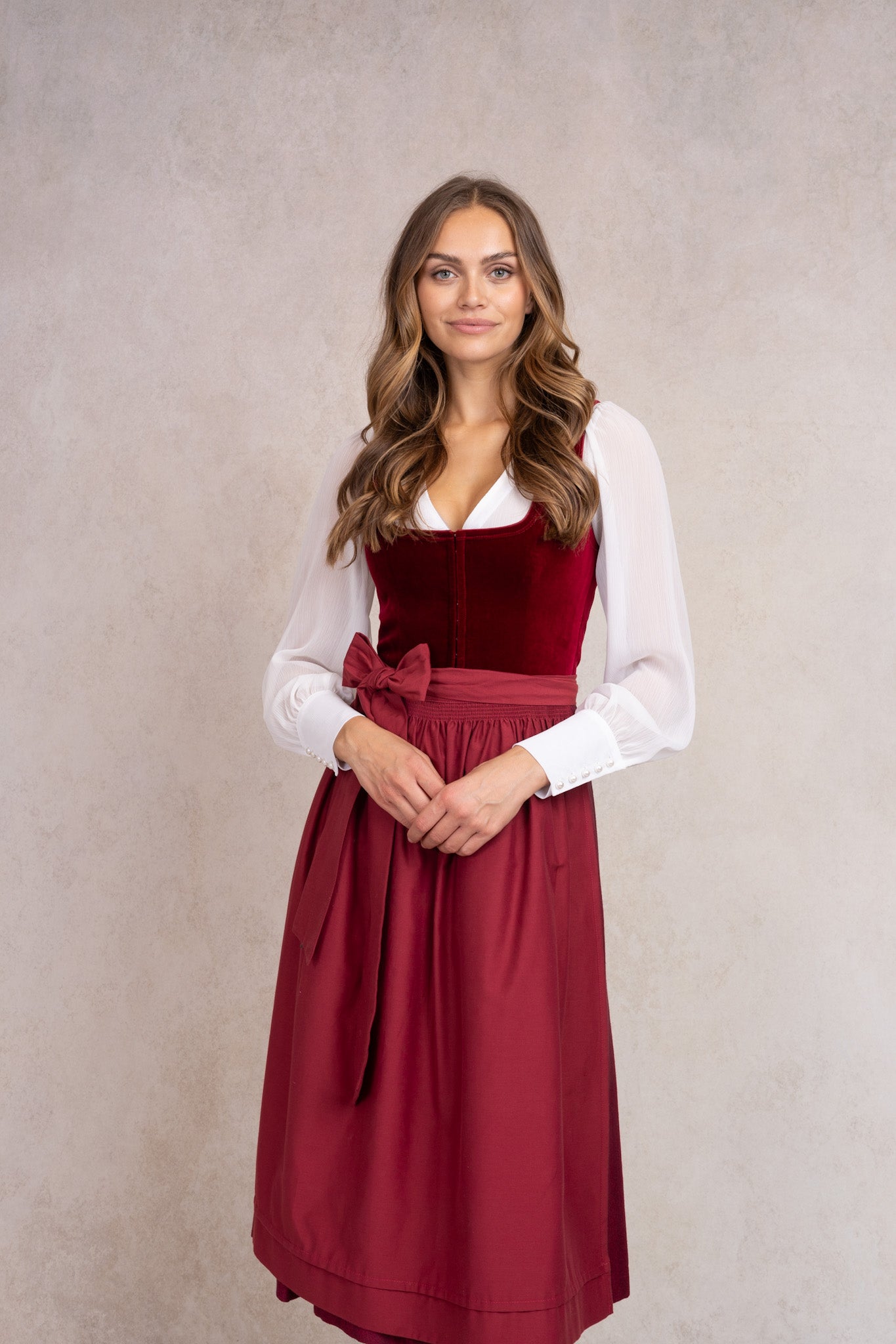 heimatgl-ck-dirndlbluse-anna-damen-chiffon-bluse-langarm image 2