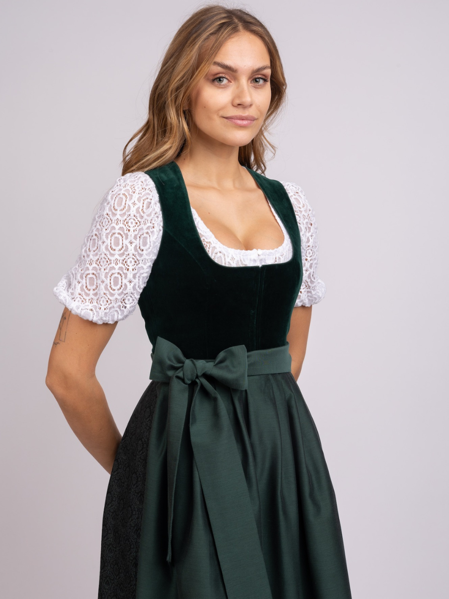 heimatgl-ck-dirndl-tilda-tannengr-n-samtdirndl-mit-blumenrock image 4