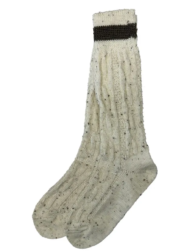 trachtenland-trachten-shopper-socken-zopfmuster-beige-braun image 1