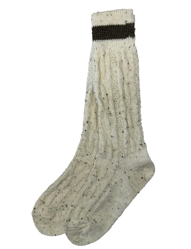 trachtenland-trachten-shopper-socken-zopfmuster-beige-braun image 1