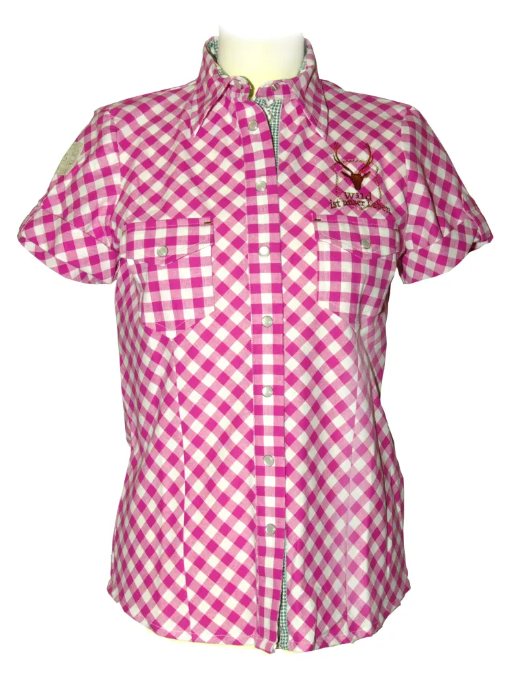 trachten-benkert-paula-damenbluse-pink-kariert image 1