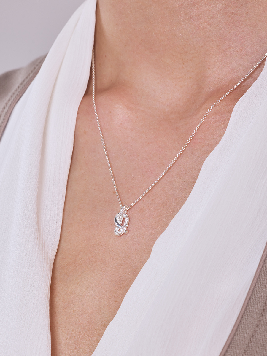 heimatgl-ck-knoted-necklace-pretzelle-silber-925 image 2