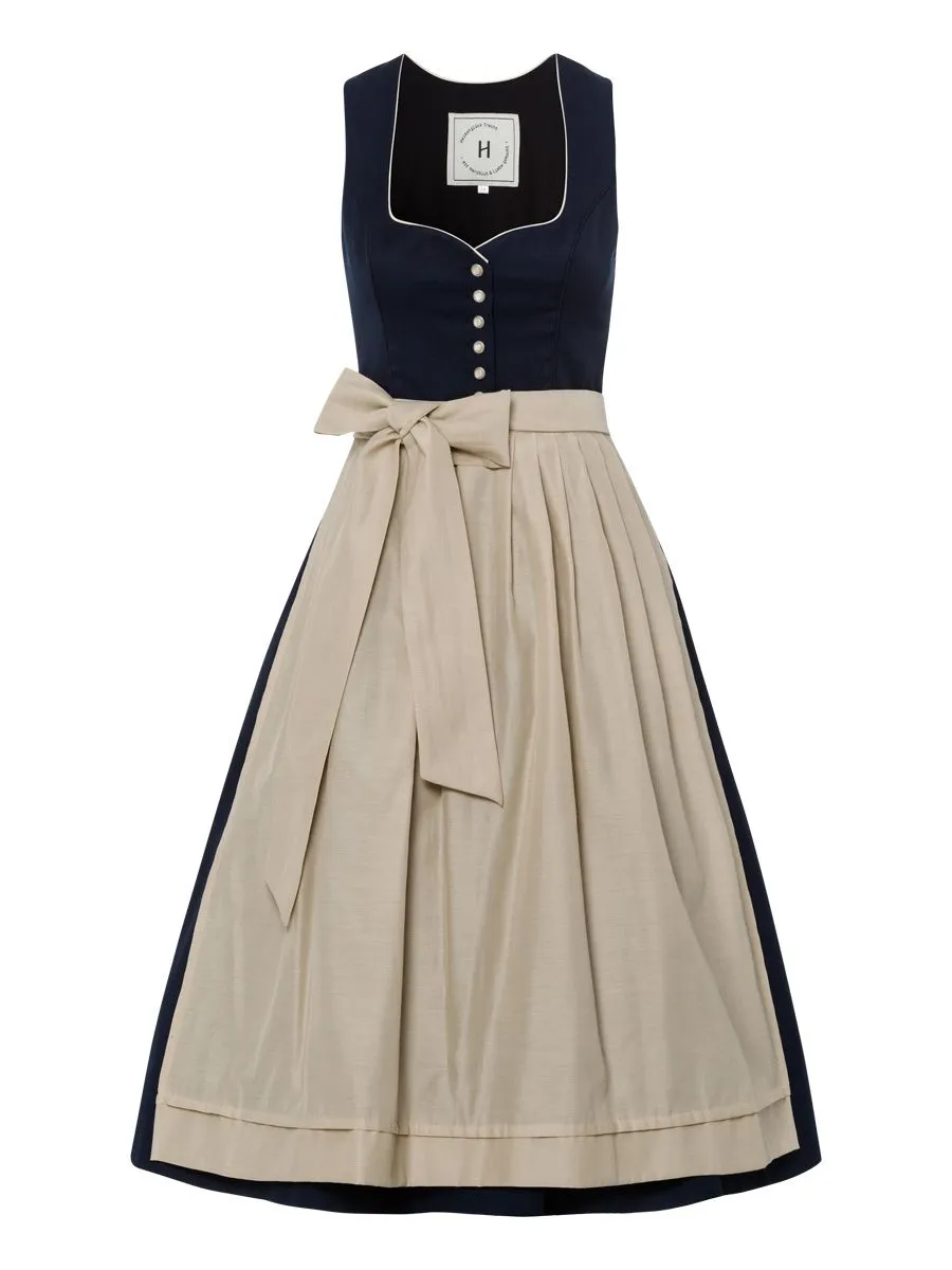 heimatgl-ck-dirndl-rosalinde-jacquard-dunkelblau-hochzeitsdirndl image 1